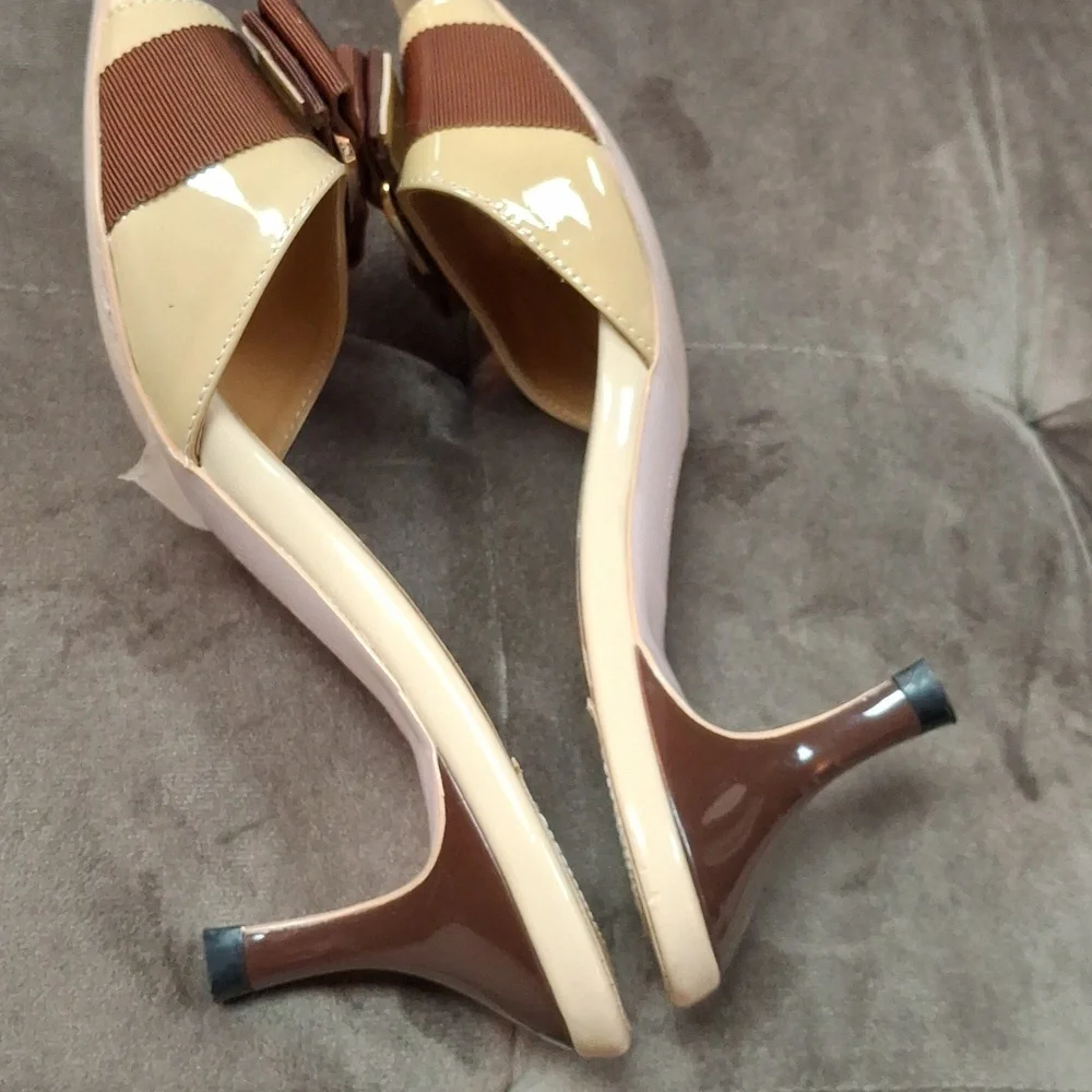 Salvatore Ferragamo bow kitten heel slide ons size 5 - Picture 5 of 7